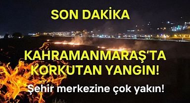 Kahramanmaraş’ta korkutan yangın! Şehir merkezine çok yakın!
