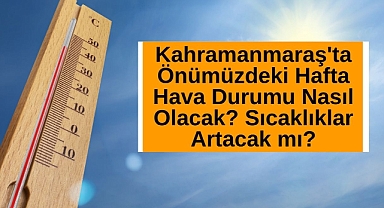 Kahramanmaraş'ta Önümüzdeki Hafta Hava Durumu Nasıl Olacak? Sıcaklıklar Artacak mı?