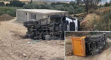 Afşin'de Hafriyat Kamyonu Devrildi: 1 Yaralı