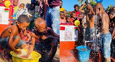 Şehit Mehmet Ali Horoz'un vasiyetine sahip çıkan Onikişubat Muhtarlar Derneği Madagaskar'da su kuyusu açtırdı