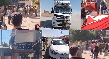 Suriye'de Provokasyon: Türk Bayraklarını İndirip Türk Plakalı Araçlara Saldırdılar