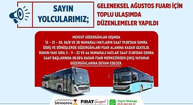 Geleneksel Ağustos Fuarı İçin Toplu Ulaşımda Yeni Düzenlemeler Yapıldı
