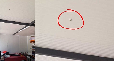 Kahramanmaraş’ta konteyner iş yerine yorgun mermi düştü! Sıkanların elleri kırılsın!