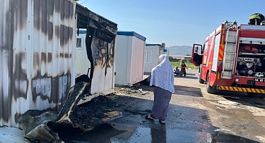 Kahramanmaraş’ta konteyner yangını!