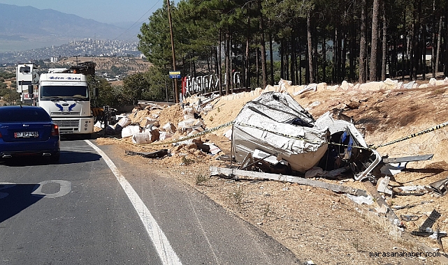 Kahramanmaraş’ın ölüm yolunda feci kaza! Sürücü ağır yaralandı!