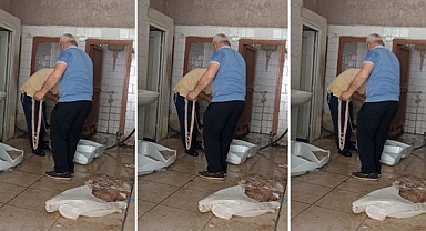 Umumi tuvalette bağırsak temizlediler!