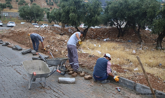 Dulkadiroğlu’ndan Ballıca’da Kilit Parke Çalışması
