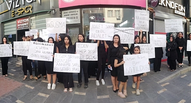 Kahramanmaraş'ta siyah giyinen kadınlar idam çağrısı yaptı!