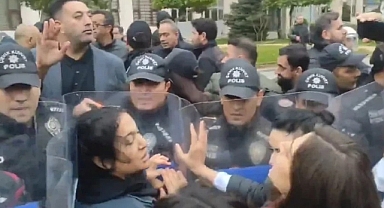 Batman Belediyesi önünde kayyum gerginliği! İki gözaltı