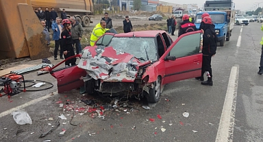 Kahramanmaraş Batı Çevre Yolu'nda feci kaza! Araç Hurdaya Döndü