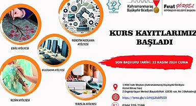 Kahramanmaraş Büyükşehir’in Kursları Özel Katılımcılarını Bekliyor!