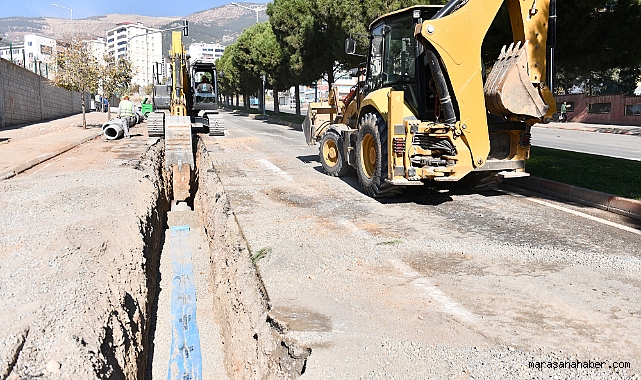 Kahramanmaraş’ta Ahır Dağı Caddesi’nde altyapı çalışması hız kanadı!