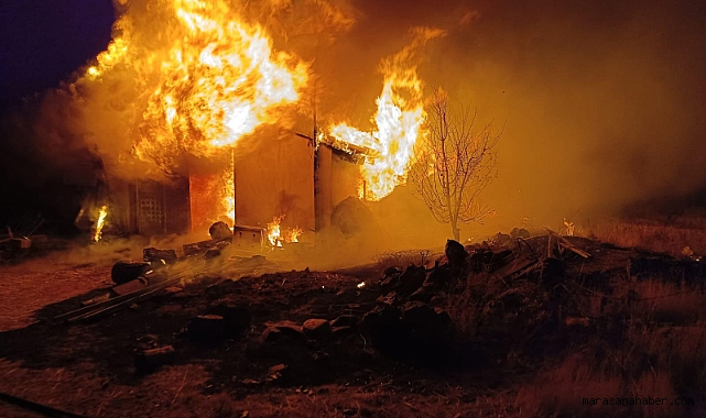 Kahramanmaraş’ta büyük yangın! 3 araç, 70 ton buğday yandı!