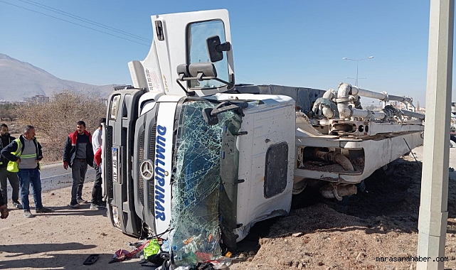 Kahramanmaraş’ta Eğitim Aracı ile Beton Pompası Çarpıştı!