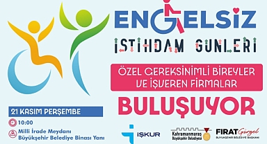 Kahramanmaraş’ta Engelsiz İstihdam Günleri başlıyor!