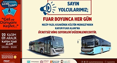 Kahramanmaraş'ta otobüs seferi fuar için ücretsiz oldu!