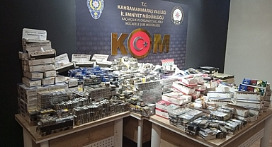 Kahramanmaraş’ta binlerce paket kaçak yakalandı!