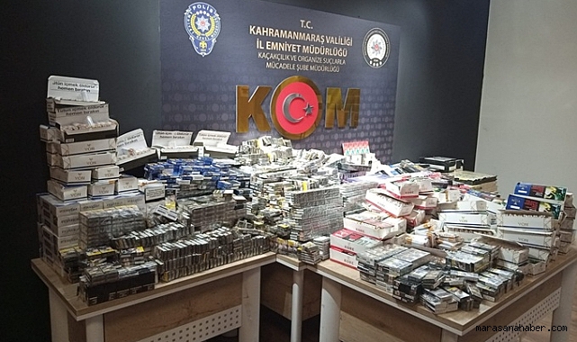 Kahramanmaraş’ta binlerce paket kaçak yakalandı!