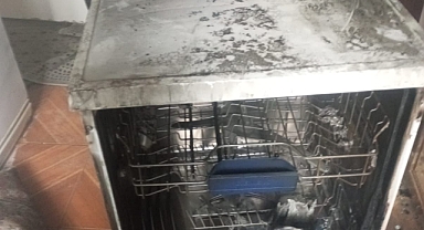 Kahramanmaraş’ta Bulaşık Makinesi Yangın Çıkardı!