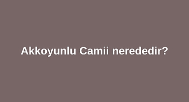 Akkoyunlu Camii nerededir?