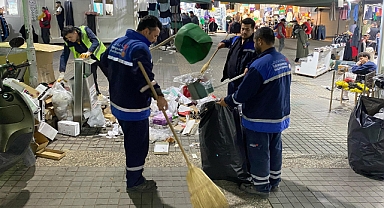 Kahramanmaraş alışveriş yaptı, onlar temizledi!