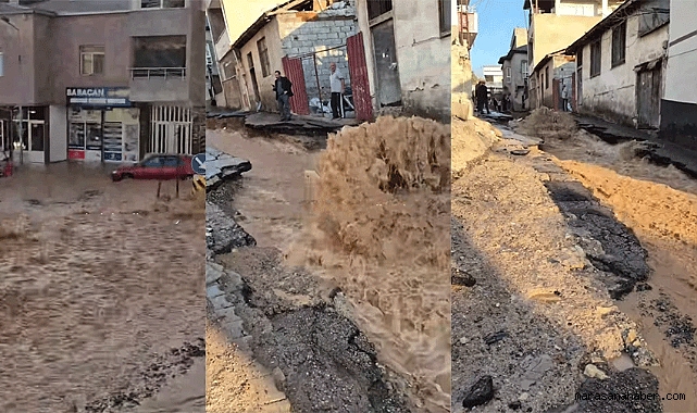 Kahramanmaraş güneşli günde sel felaketi yaşadı!