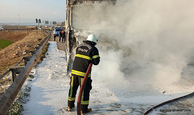 Kahramanmaraş’ta Tır kül oldu!