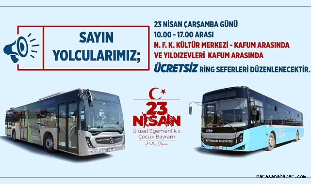 Kahramanmaraş’ta Çocuk Şenliğine Ücretsiz Sefer!