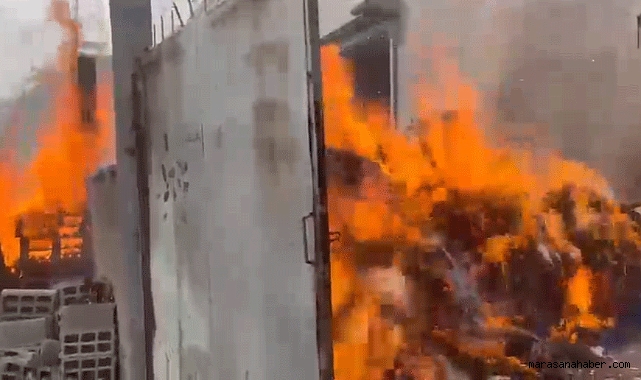 Kahramanmaraş’ta Karton Bardak İmalathanesinde Korkutan Yangın!