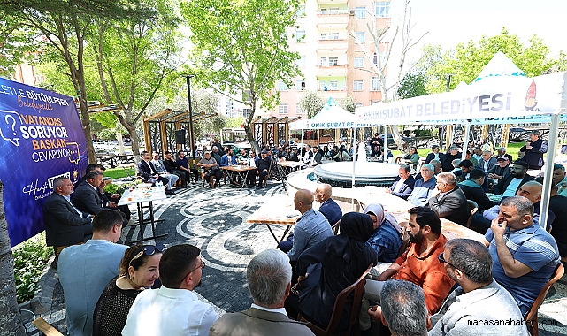 Kahramanmaraş’ta park açık oturum! Vatandaş sordu Başkan yanıtladı!