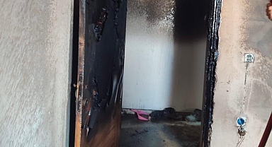 Kahramanmaraş’ta yeni yapılan deprem konutu yandı!