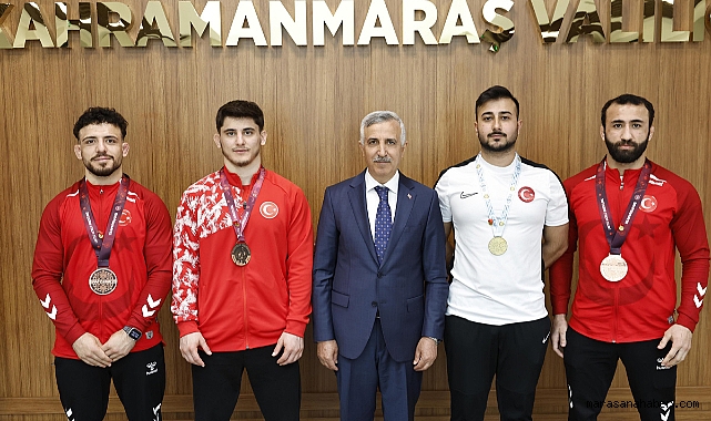 Vali Ünlüer, Avrupa’da Madalya Kazanan Kahramanmaraşlı Sporcuları Ağırladı