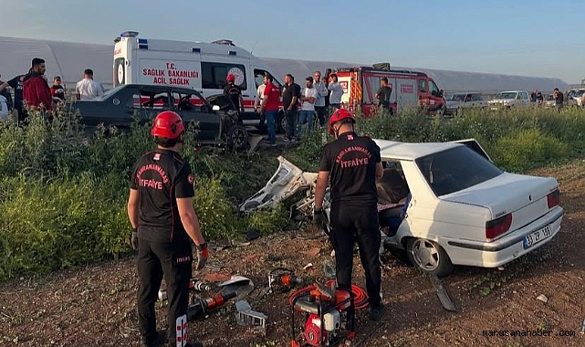 Kahramanmaraş’ta elmalar yolunda korkunç kaza! 6 yaralı var…