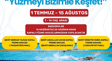 Onikişubat Belediyesi’nin ‘Yüzmeyi Bizimle Keşfet’kursu başlıyor