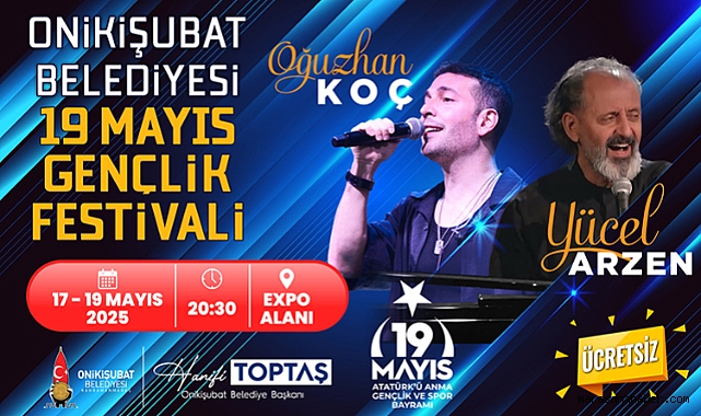 Onikişubat Gençlik Festivali, Oğuzhan Koç konseriyle başlıyor!