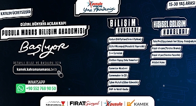 Büyükşehir’in Pusula Maraş Yaz Akademisi Gençleri Bekliyor!