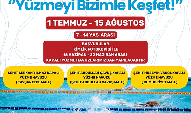 Onikişubat yüzme kursu başvuruları başladı!