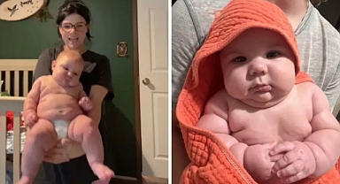 4 aylık bebek 10 kiloyu geçti!