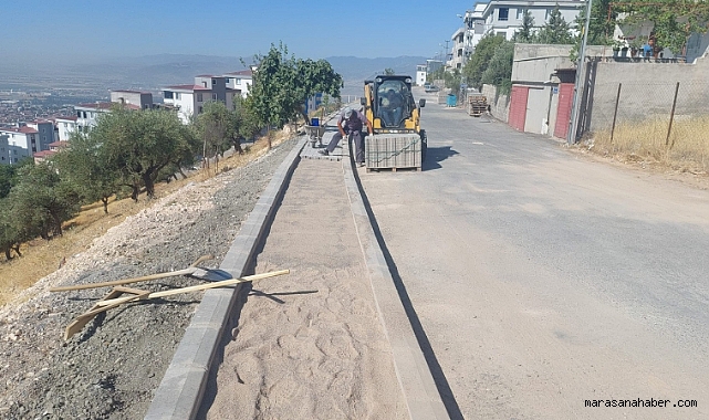 Dulkadiroğlu Belediyesi’nden Ballıca Mahallesi’ne kaldırım düzenlemesi!