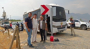 Kahramanmaraş’ta Orman Yangınına Müdahale Sürüyor: Ali Akkurt ve Ekibi Görevlilere Destek Oldu