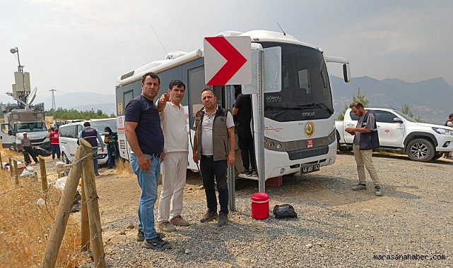 Kahramanmaraş’ta Orman Yangınına Müdahale Sürüyor: Ali Akkurt ve Ekibi Görevlilere Destek Oldu
