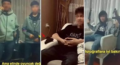Minguzzi cinayetinden yargılanan çocuklar silahlarla poz vermişler!