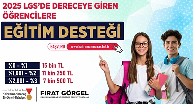 Kahramanmaraş Büyükşehir’den LGS’de Dereceye Girenlere Eğitim Desteği