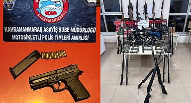 Kahramanmaraş’ta Emniyet Operasyonu: 71 Şahıs Yakalandı, Çok Sayıda Silah ve Uyuşturucu Ele Geçirildi