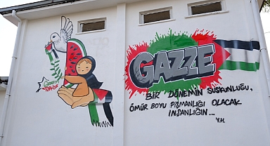 Kahramanmaraş’ta Filistin temalı grafiti!