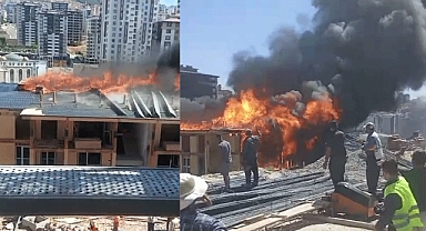Kahramanmaraş'ta İnşaat'ta yangın!