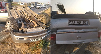 Kahramanmaraş’ta Kayseri Yolu’nda Kaza: Araç Ters Döndü, 3 Kişi Yaralandı