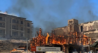 Kahramanmaraş'ta lojman yangını söndürüldü!