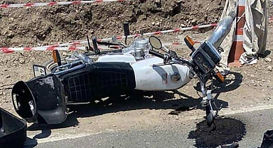 Kahramanmaraş’ta Motosiklet Sürücüsü İş Makinesinin Altında can verdi!