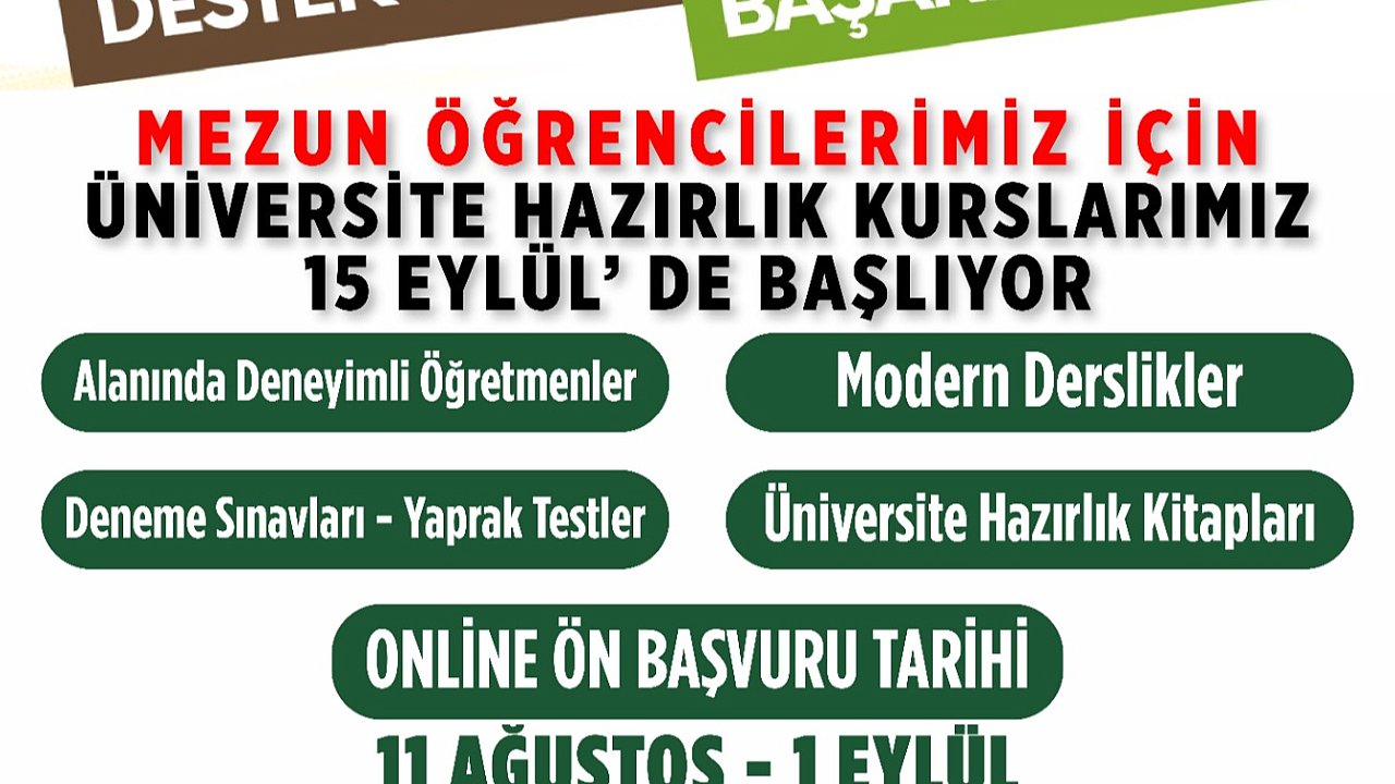 Onikişubat Belediyesi’nin ücretsiz Üniversite Hazırlık Kursu’nda yeni dönem başlıyor